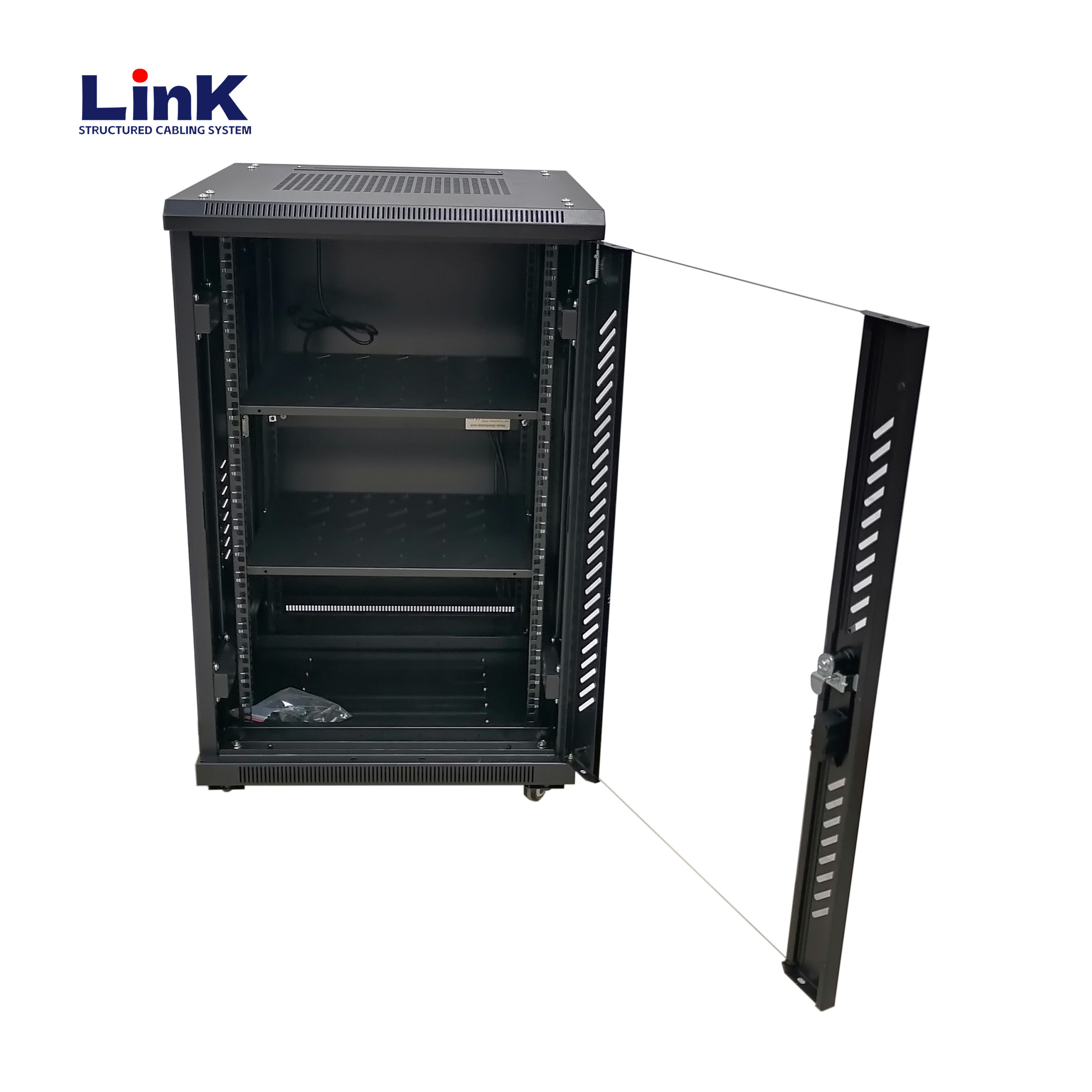 42u Floor Standing Server rack Cabinet with Adjustable Rails Data center cabinet with lock