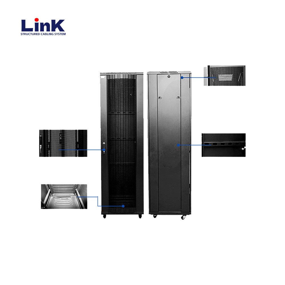 19 Inch Rack-Mounted Server Cabinet for Enhanced Protection with single mesh door