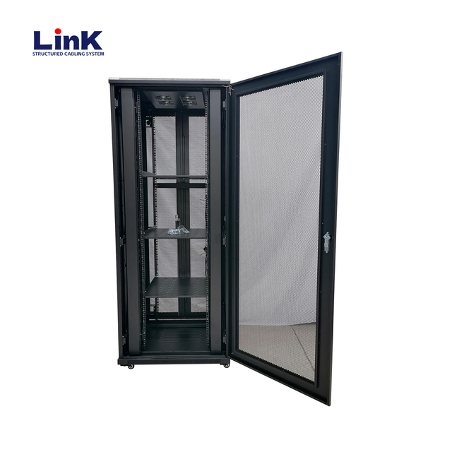 19" Standard Network Cabinet with Tempered Glass Door for Visibility