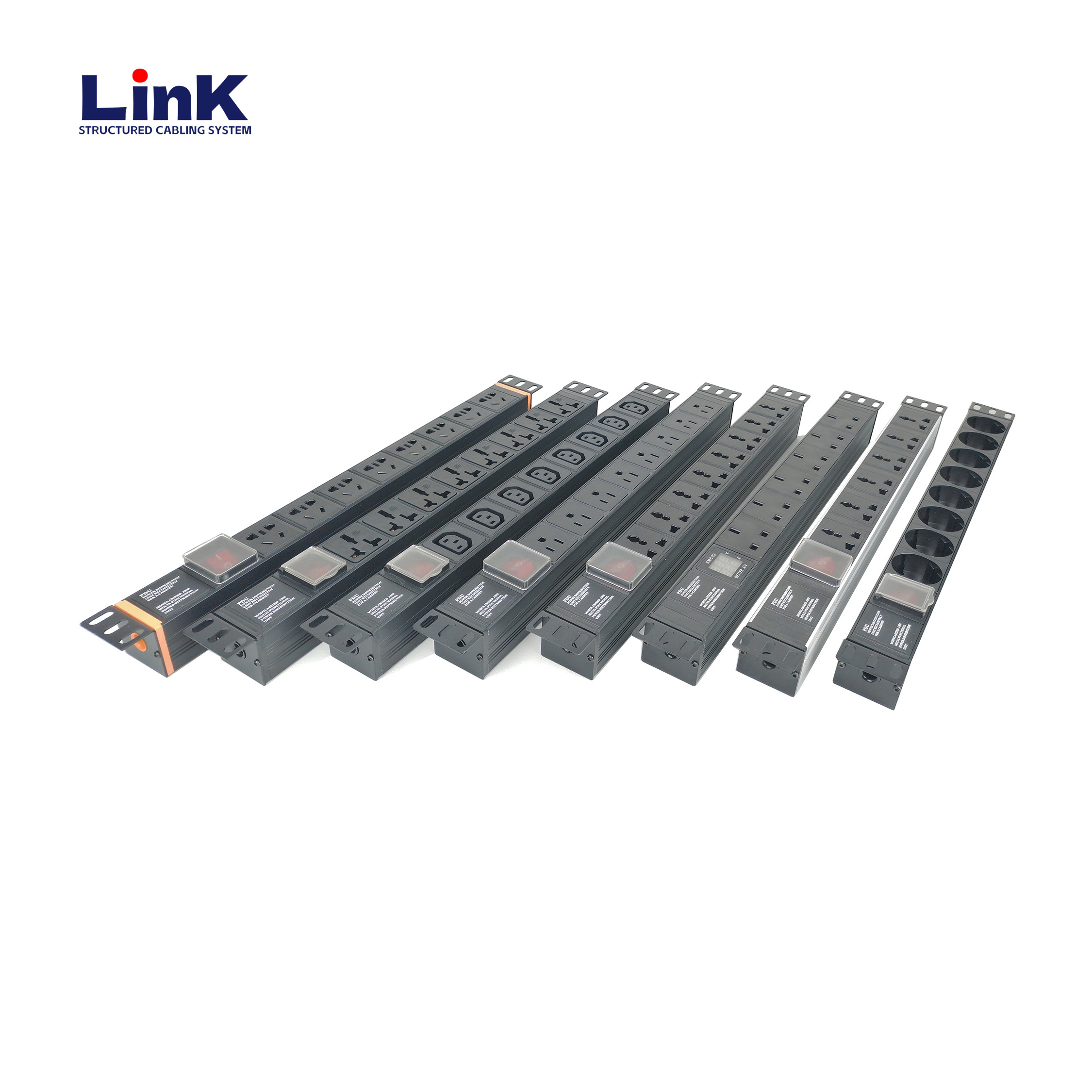 Dual Input Single Input Hot-Swappable Horizontal 12-Outlet Power Strip PDU with Surge Protection