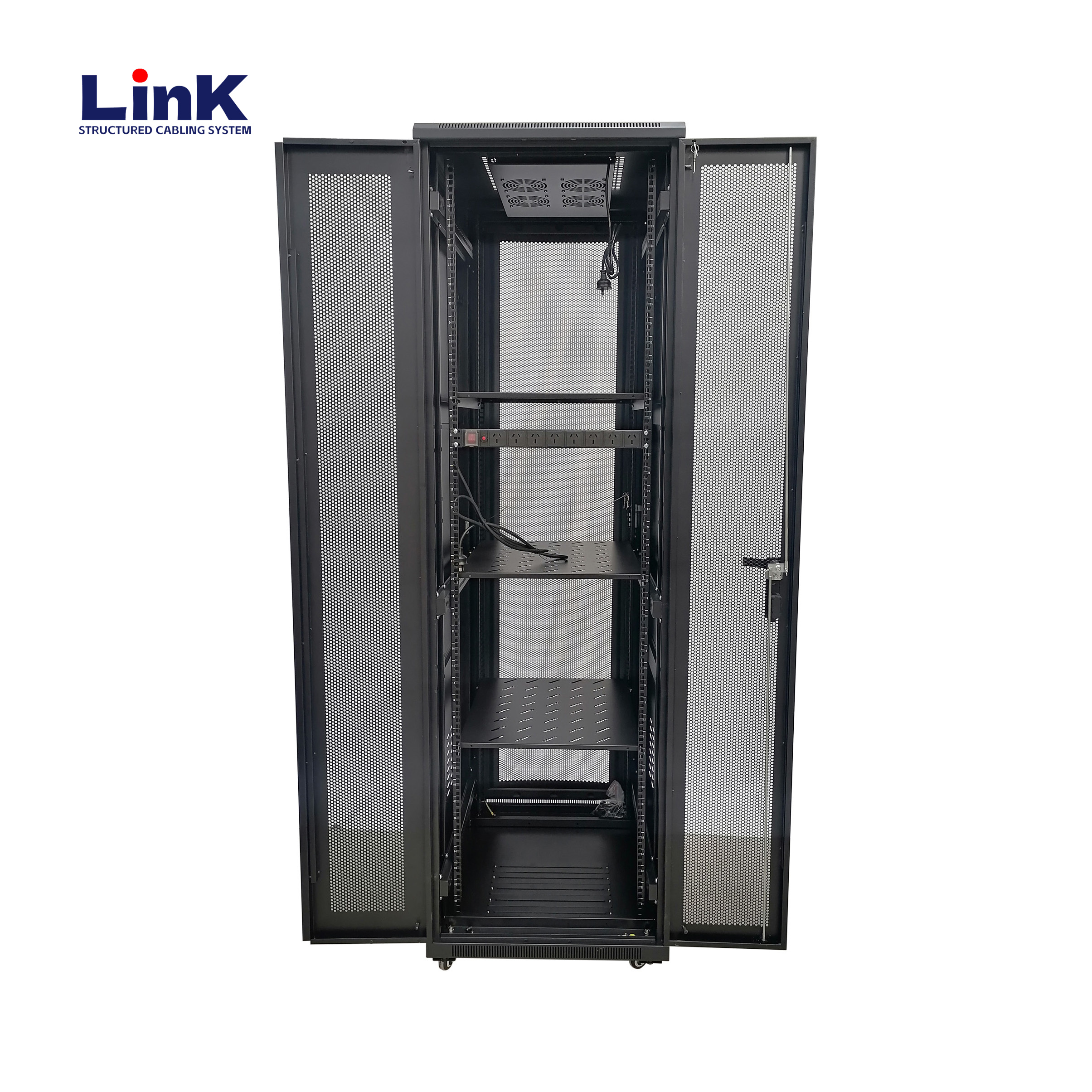 42u High Quality Server Rack Cabinet It Data Center Server Cabinet with casters