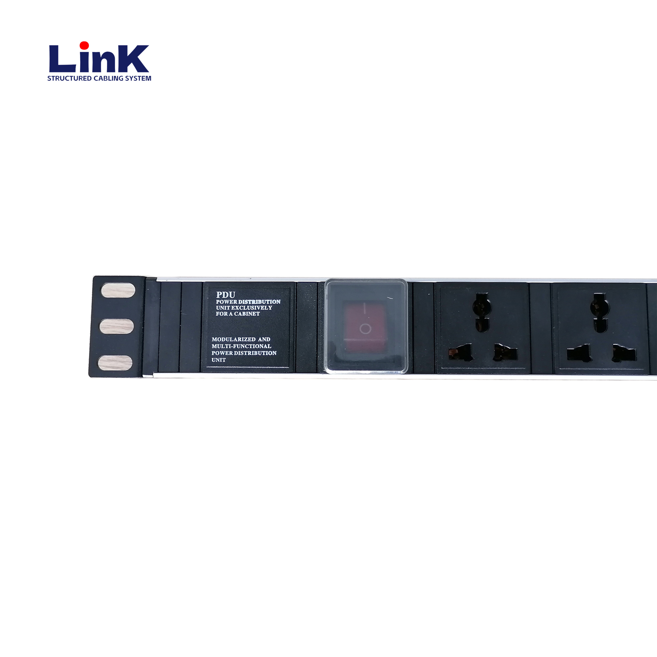 Horizontal Zero U High-Density PDU Surge-Protected 6-Outlet Power Strip with Phone And Network Protection